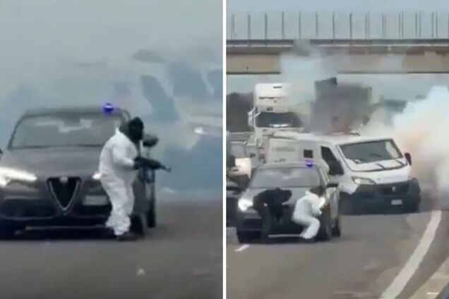 Голлівудське пограбування на трасі: на півдні Італії злочинці підірвали броньований інкасаторський фургон. Фото й відео